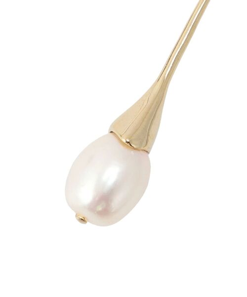 LAGUNAMOON（ラグナムーン）の「LADY淡水パールトライアングルピアス（ピアス（両耳用）・レディース・ゴールド/シルバー・FREE）」の5枚目の写真