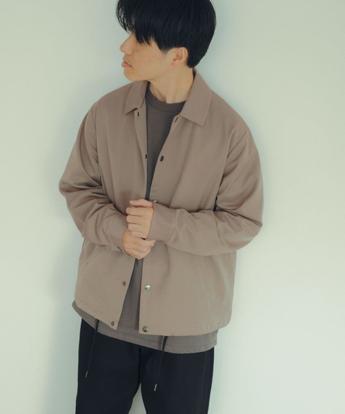 ITEMS URBANRESEARCH（アイテムズ アーバンリサーチ）の「ストレッチ×ウォッシャブル TRコーチジャケット（ブルゾン・メンズ・ブラック/チェック/グリーン/ベージュ・MEDIUM/LARGE）」の7枚目の写真