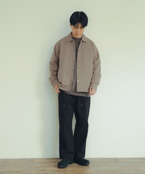 ITEMS URBANRESEARCH（アイテムズ アーバンリサーチ）の「ストレッチ×ウォッシャブル TRコーチジャケット（ブルゾン・メンズ・ブラック/チェック/グリーン/ベージュ・MEDIUM/LARGE）」の9枚目の写真
