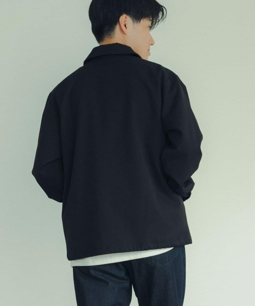ITEMS URBANRESEARCH（アイテムズ アーバンリサーチ）の「ストレッチ×ウォッシャブル TRコーチジャケット（ブルゾン・メンズ・ブラック/チェック/グリーン/ベージュ・MEDIUM/LARGE）」の15枚目の写真