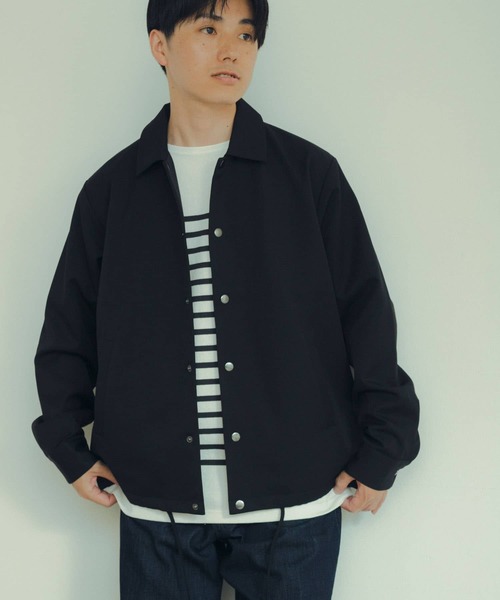 ITEMS URBANRESEARCH（アイテムズ アーバンリサーチ）の「ストレッチ×ウォッシャブル TRコーチジャケット（ブルゾン・メンズ・ブラック/チェック/グリーン/ベージュ・MEDIUM/LARGE）」の17枚目の写真