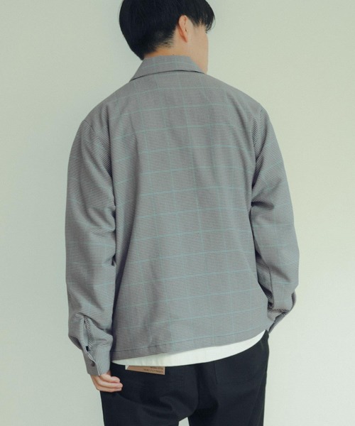 ITEMS URBANRESEARCH（アイテムズ アーバンリサーチ）の「ストレッチ×ウォッシャブル TRコーチジャケット（ブルゾン・メンズ・ブラック/チェック/グリーン/ベージュ・MEDIUM/LARGE）」の18枚目の写真