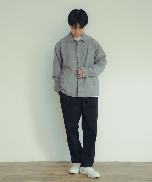 ITEMS URBANRESEARCH（アイテムズ アーバンリサーチ）の「ストレッチ×ウォッシャブル TRコーチジャケット（ブルゾン・メンズ・ブラック/チェック/グリーン/ベージュ・MEDIUM/LARGE）」の20枚目の写真