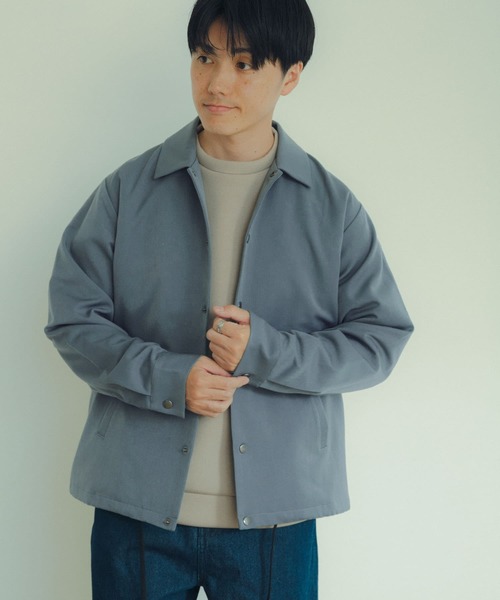 ITEMS URBANRESEARCH（アイテムズ アーバンリサーチ）の「ストレッチ×ウォッシャブル TRコーチジャケット（ブルゾン・メンズ・ブラック/チェック/グリーン/ベージュ・MEDIUM/LARGE）」の22枚目の写真