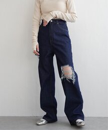 VENCEEXCHANGE | ダメージワイドデニムパンツ(デニムパンツ)