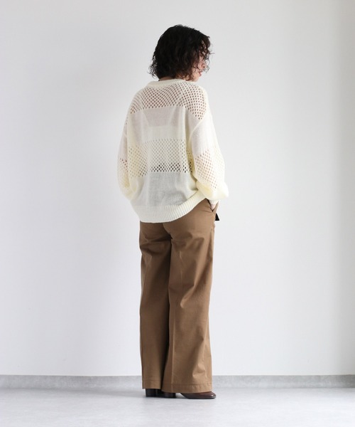 cepo（セポ）の「チノストレッチワイドパンツ（チノパンツ・レディース・キャメル/ブラック・L/M/S）」の16枚目の写真