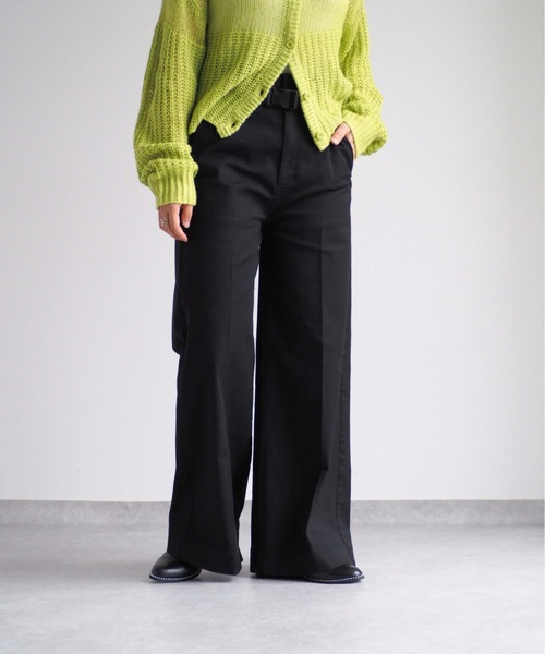 cepo（セポ）の「チノストレッチワイドパンツ（チノパンツ・レディース・キャメル/ブラック・L/M/S）」の18枚目の写真