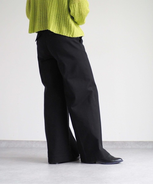 cepo（セポ）の「チノストレッチワイドパンツ（チノパンツ・レディース・キャメル/ブラック・L/M/S）」の19枚目の写真