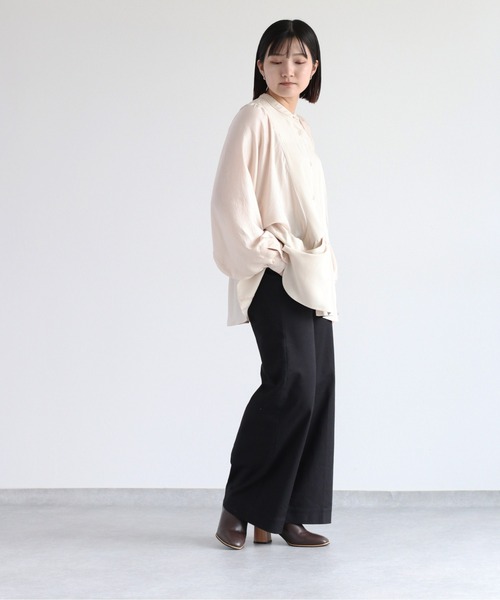 cepo（セポ）の「チノストレッチワイドパンツ（チノパンツ・レディース・キャメル/ブラック・L/M/S）」の21枚目の写真