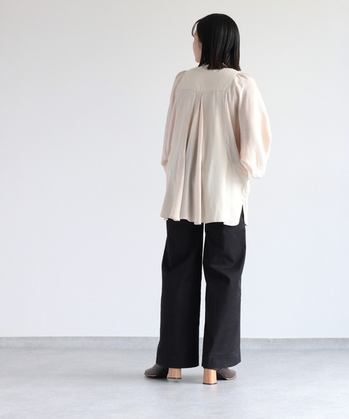 cepo（セポ）の「チノストレッチワイドパンツ（チノパンツ・レディース・キャメル/ブラック・L/M/S）」の22枚目の写真