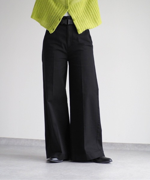 cepo（セポ）の「チノストレッチワイドパンツ（チノパンツ・レディース・キャメル/ブラック・L/M/S）」の17枚目の写真