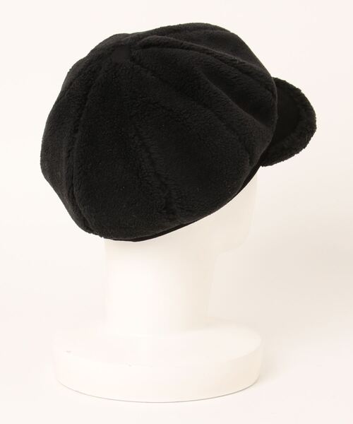 cachenez（カシュネ）の「カシュネ cache nez / フェイクファー×フェイクスエードキャスケット（キャスケット・レディース・ブラック/キャメル・FREE）」の3枚目の写真