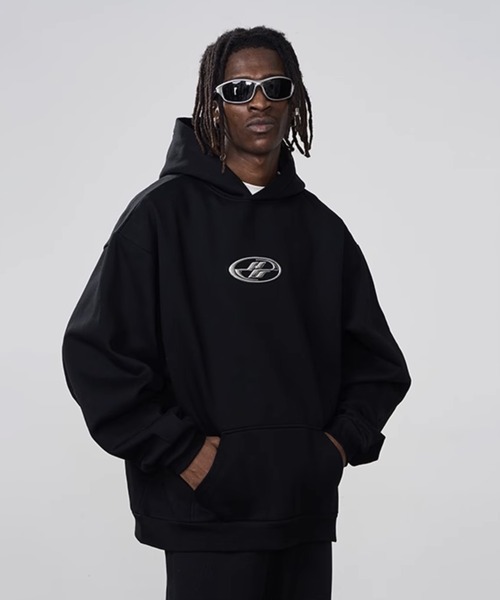 HARSH AND CRUEL（ハーシュアンドクルーエル）の「メタリックロゴ プルオーバーパーカ HC23W3TP03【Harsh and Cruel】（パーカー・メンズ・ブラック・L/XL/M）」の14枚目の写真