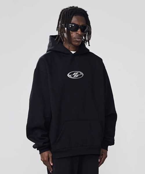 HARSH AND CRUEL（ハーシュアンドクルーエル）の「メタリックロゴ プルオーバーパーカ HC23W3TP03【Harsh and Cruel】（パーカー・メンズ・ブラック・L/XL/M）」の19枚目の写真