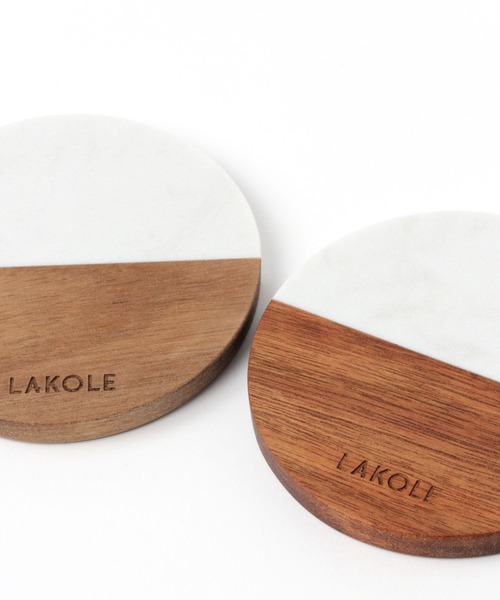 LAKOLE（ラコレ）の「バイカラーコースター / 969281（ランチョンマット/テーブルウェア・レディース・ホワイト/ブラック・FREE）」の10枚目の写真