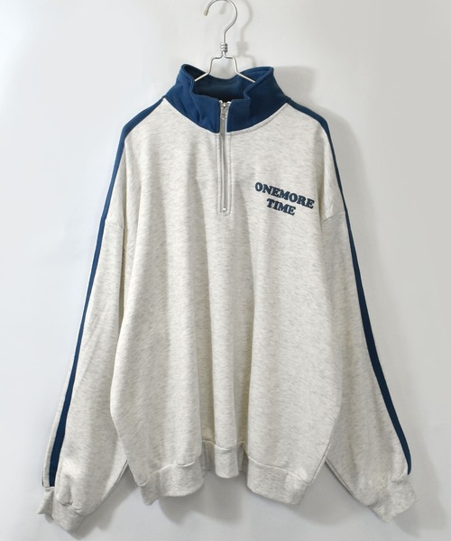 Starting Over（スターティングオーバー）の「オーバーサイズ ハーフジップ トレーナー スウェット/ワンポイント バックプリント（スウェット・メンズ・アッシュグレー/ブラック/グリーン/ブラック系その他2/グレー系その他/ブラック系その他/ブラック系その他3/オレンジ系その他/オレンジ系その他3/オレンジ系その他2/グレー系その他2/グレー系その他3・M/L/XL）」の20枚目の写真