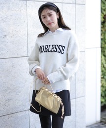 新品タグ付　Apuweiser-riche　ビジューロゴゆるニット　プルオーバー ビジューロゴゆるニット | ニット | Apuweiser-riche