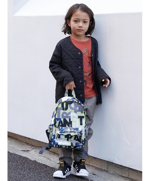 HAKKA KIDS（ハッカキッズ）の「ダイナソーロゴプリントリュック（バックパック/リュック・キッズ・チャコール/ライトグリーン・M/S）」の12枚目の写真