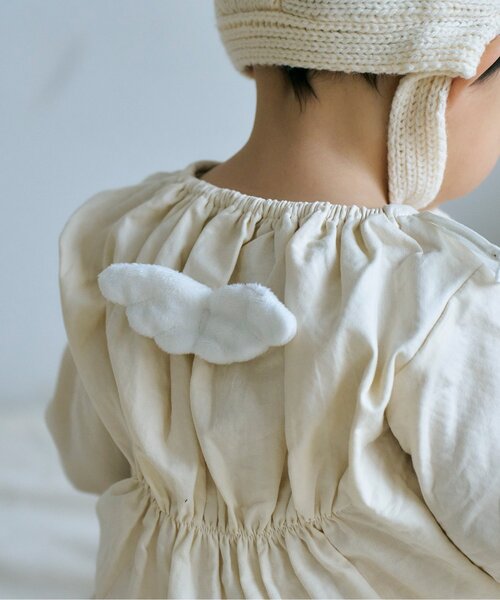 apres les cours（アプレレクール）の「てんし&あくまボディースーツ（ロンパース・キッズ・アイボリー/ブラック・80）」の2枚目の写真