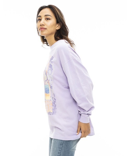 BILLABONG(ビラボン)の「BILLABONG レディース VINTAGE GRAPHIC LS TEE ロンT 【2023年秋冬モデル】/ビラボン長袖ロンT(Tシャツ/カットソー・レディース・レンガ/ブラック系その他/ラベンダー・MEDIUM/3M)」の8枚目の写真