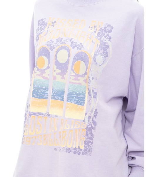 BILLABONG(ビラボン)の「BILLABONG レディース VINTAGE GRAPHIC LS TEE ロンT 【2023年秋冬モデル】/ビラボン長袖ロンT(Tシャツ/カットソー・レディース・レンガ/ブラック系その他/ラベンダー・MEDIUM/3M)」の10枚目の写真