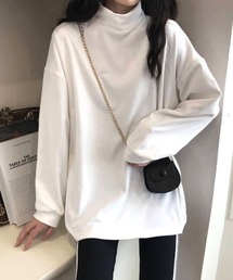 ふんわり起毛ハイネックトップス