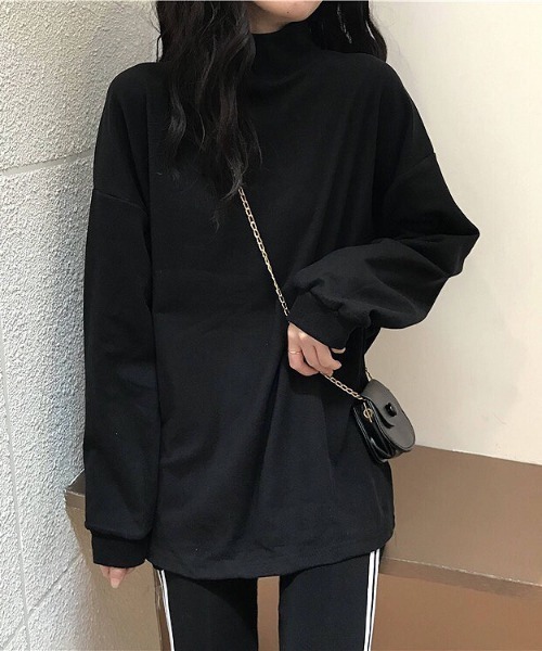 SHEENA(シーナ)の「ふんわり起毛ハイネックトップス(Tシャツ/カットソー・レディース・ホワイト/モカ/ブラック/チャコールグレー・M)」の1枚目の写真