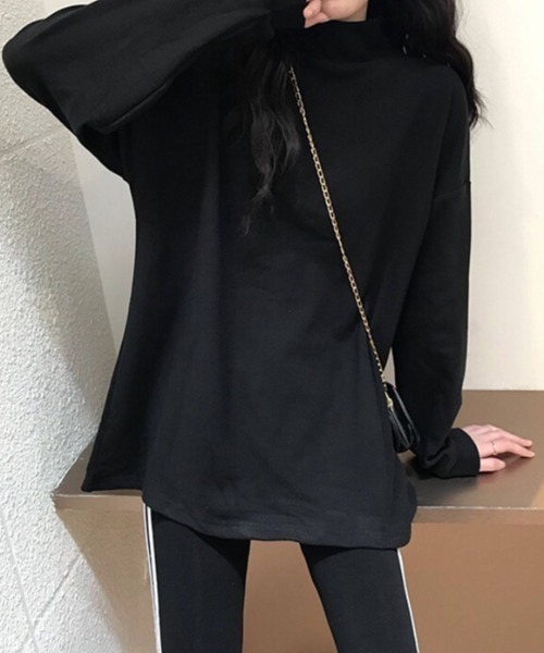 SHEENA(シーナ)の「ふんわり起毛ハイネックトップス(Tシャツ/カットソー・レディース・ホワイト/モカ/ブラック/チャコールグレー・M)」の8枚目の写真