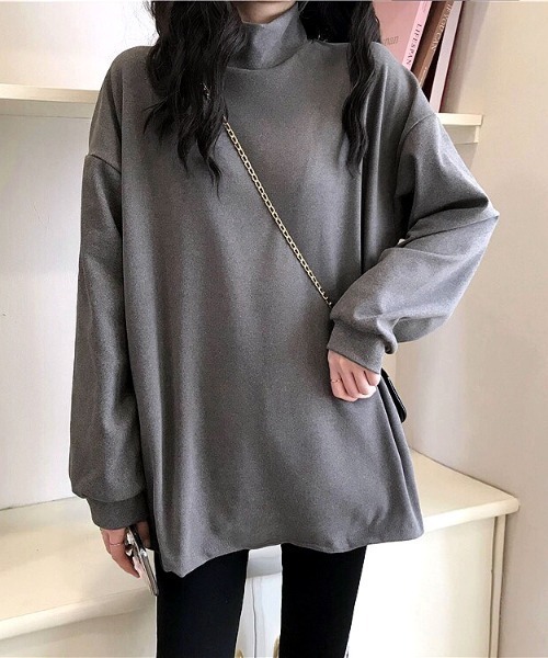 SHEENA(シーナ)の「ふんわり起毛ハイネックトップス(Tシャツ/カットソー・レディース・ホワイト/モカ/ブラック/チャコールグレー・M)」の11枚目の写真
