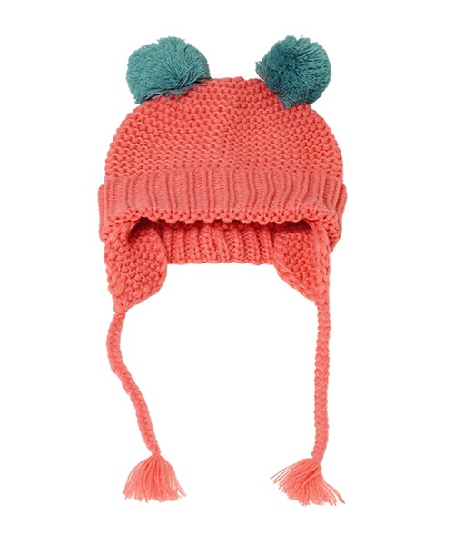 14+(イチヨンプラス)の「Pompom Ear Watch(ニットキャップ/ビーニー・キッズ・パープル/ベージュ/ピンク・kids-M)」の3枚目の写真