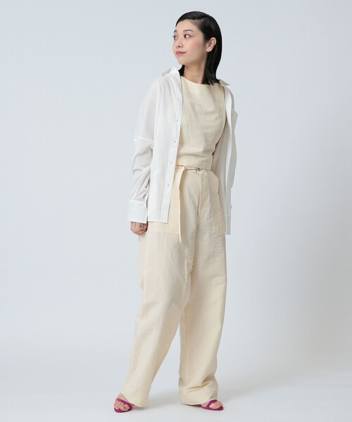 「Demi-Luxe BEAMS」 長袖ブラウス ONE SIZE ホワイト レディース Demi-Luxe BEAMS ブラウス シャツ LEE × / ブラウスライクTOP .M
