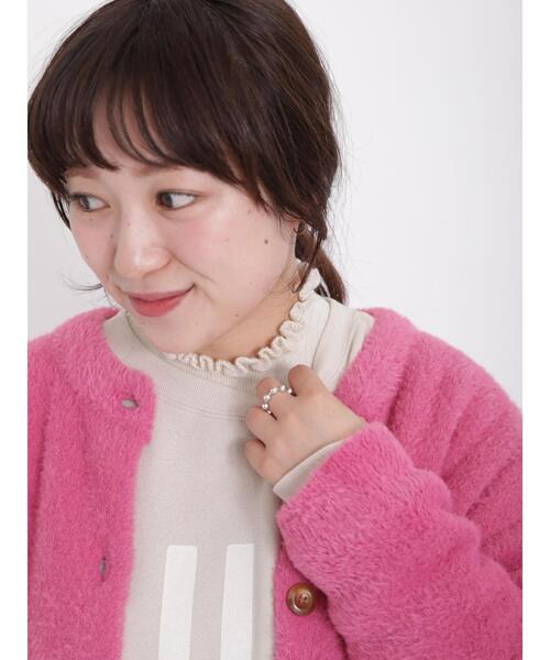 Samansa Mos2（サマンサ モスモス）の「【マシンウォッシャブル】リブフリルタートルネックニット（ニット/セーター・レディース・チャコールグレー/キナリ/ベージュ/オフホワイト・F）」の6枚目の写真