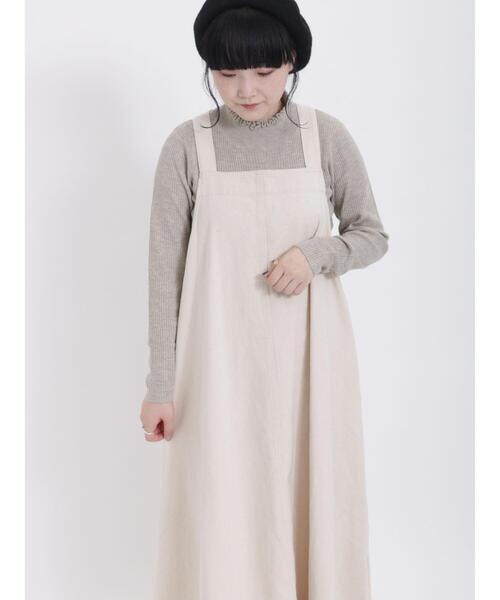 Samansa Mos2（サマンサ モスモス）の「【マシンウォッシャブル】リブフリルタートルネックニット（ニット/セーター・レディース・チャコールグレー/キナリ/ベージュ/オフホワイト・F）」の11枚目の写真