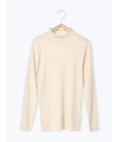 Samansa Mos2（サマンサ モスモス）の「【マシンウォッシャブル】リブフリルタートルネックニット（ニット/セーター・レディース・チャコールグレー/キナリ/ベージュ/オフホワイト・F）」の19枚目の写真