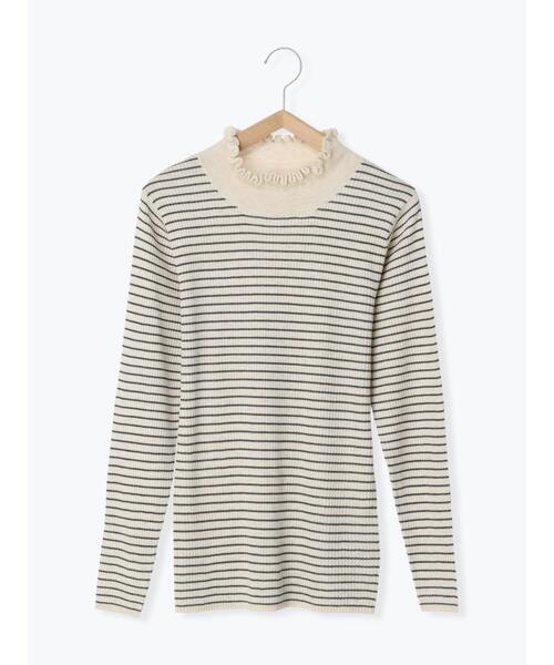 Samansa Mos2（サマンサ モスモス）の「【マシンウォッシャブル】リブフリルタートルネックニット（ニット/セーター・レディース・チャコールグレー/キナリ/ベージュ/オフホワイト・F）」の18枚目の写真