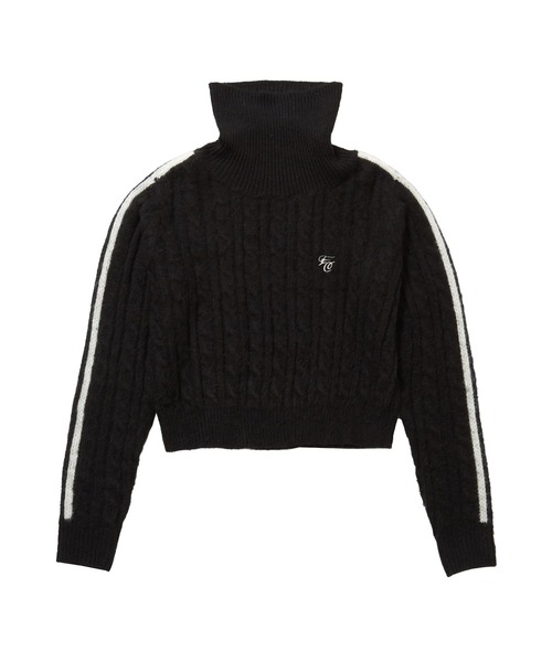 FCMM(エフシーエムエム)の「【日本限定アイテム】LINED CABLE KNIT SWEATER/ラインケーブルニットセーター(ニット/セーター・レディース・アイボリー/ブラック/グレー・MEDIUM/SMALL)」の11枚目の写真