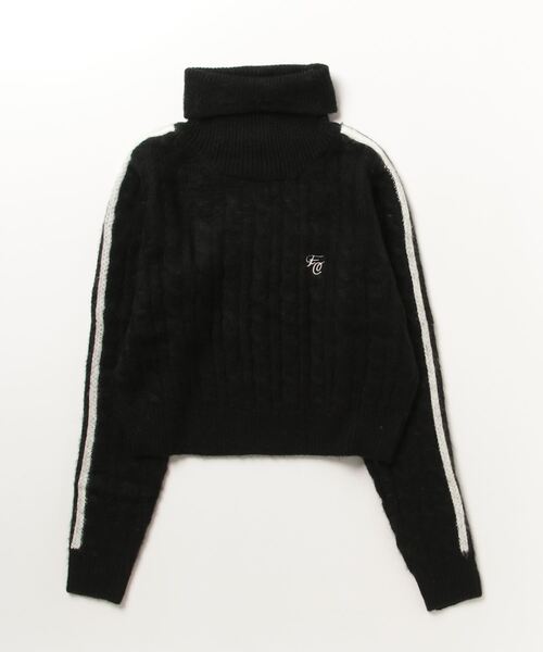 FCMM(エフシーエムエム)の「【日本限定アイテム】LINED CABLE KNIT SWEATER/ラインケーブルニットセーター(ニット/セーター・レディース・アイボリー/ブラック/グレー・MEDIUM/SMALL)」の13枚目の写真