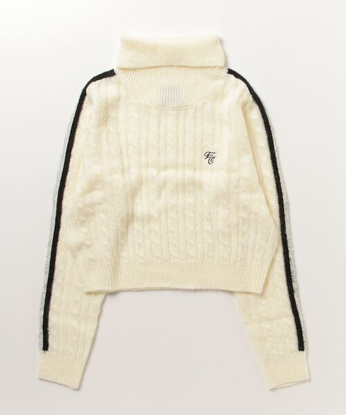 FCMM(エフシーエムエム)の「【日本限定アイテム】LINED CABLE KNIT SWEATER/ラインケーブルニットセーター(ニット/セーター・レディース・アイボリー/ブラック/グレー・MEDIUM/SMALL)」の16枚目の写真