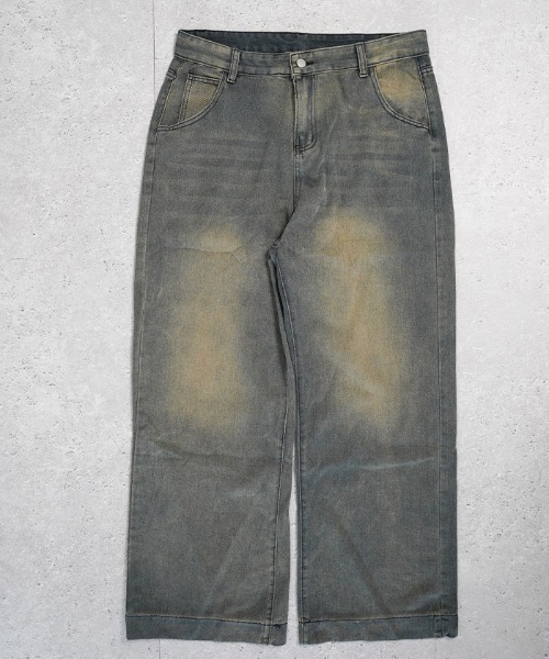 2025年新作アイテムが続々登場 vintage y2k flare 色落ち designer 個性 denim パンツ