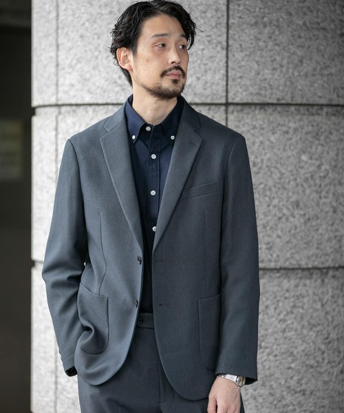 URBAN RESEARCH DOORS(アーバンリサーチドアーズ)の「『イージーケア』LIFE STYLE TAILOR ブラッシュドウールライクコンフォータブルJK(その他アウター・メンズ・ネイビー/モカ/グレー・SMALL/MEDIUM/LARGE/X-LARGE)」の2枚目の写真
