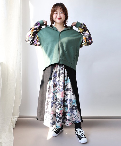 【希少L】kolor カラー アシンメトリーパーカー 切り替え グレー 22AW 希少L】kolor カラー アシンメトリーパーカー 切り替え グレー 22AW