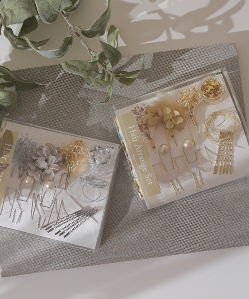 Kana(カナ)の「ドライフラワー 金箔 パール Uピン ヘアピン パーティ ヘアアレンジ 結婚式 お呼ばれ オケージョン(ヘアピン・レディース・ゴールド/シルバー・フリー)」の8枚目の写真