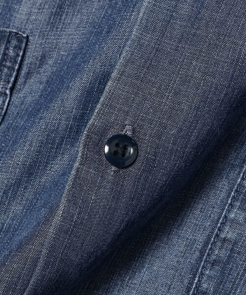 BEAMS(ビームス)の「BEAMS / デニム クロップド シャツ(シャツ/ブラウス・メンズ・ブルー/インディゴブルー・S/M/XL/L)」の8枚目の写真