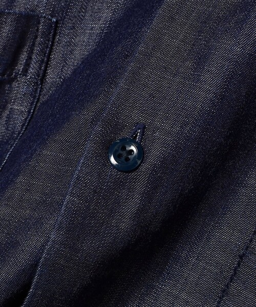BEAMS(ビームス)の「BEAMS / デニム クロップド シャツ(シャツ/ブラウス・メンズ・ブルー/インディゴブルー・S/M/XL/L)」の11枚目の写真