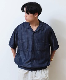 BEAMS | BEAMS / デニム クロップド シャツ(シャツ/ブラウス)