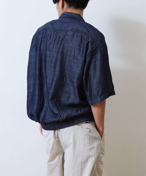 BEAMS(ビームス)の「BEAMS / デニム クロップド シャツ(シャツ/ブラウス・メンズ・ブルー/インディゴブルー・S/M/XL/L)」の13枚目の写真