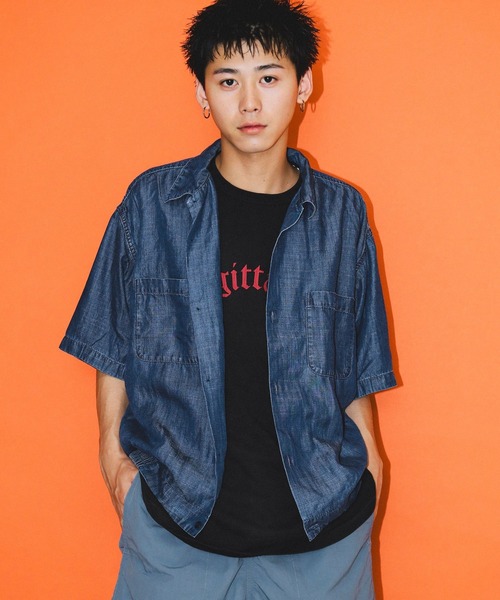 BEAMS(ビームス)の「BEAMS / デニム クロップド シャツ(シャツ/ブラウス・メンズ・ブルー/インディゴブルー・S/M/XL/L)」の18枚目の写真