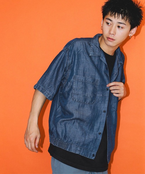 BEAMS(ビームス)の「BEAMS / デニム クロップド シャツ(シャツ/ブラウス・メンズ・ブルー/インディゴブルー・S/M/XL/L)」の19枚目の写真