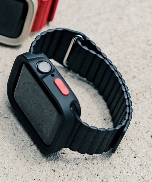 zandy（ズィーアンドワイ）の「zandy ズィーアンドワイ Apple Watch ケース＆ベルトセット マットタイプ【スクエアソフトフレーム】 アップルウォッチカバー& レザーループ 皮革ベルト /// set1（デジタル腕時計・メンズ・レッド系その他/オレンジ系その他/イエロー× ブルー/ブラック×ブラック/グリーン/ネイビー/ブルーグレー/ウッド/ラスタ/ブラック×レッド/ホワイト×ブルー/クリア/ブラウン系その他・S/M）」の18枚目の写真