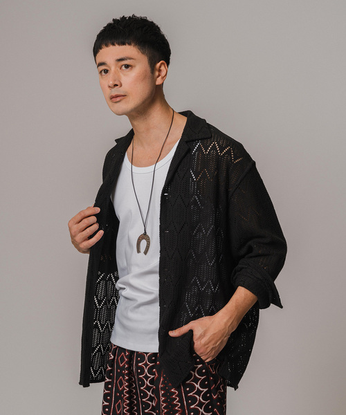 EDIFICE(エディフィス)の「コットンベースラッセル オープンカラーシャツ(シャツ/ブラウス・メンズ・ホワイト/ブラック・MEDIUM/LARGE)」の21枚目の写真